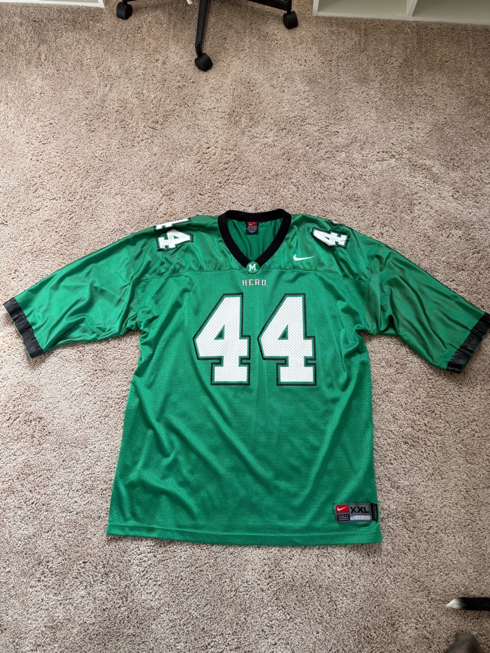 Vintage Y2K Nike Marshall Thundering Herd number 44 Football Jersey 🏈💚